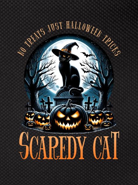 Joyeux Halloween, chat effrayé