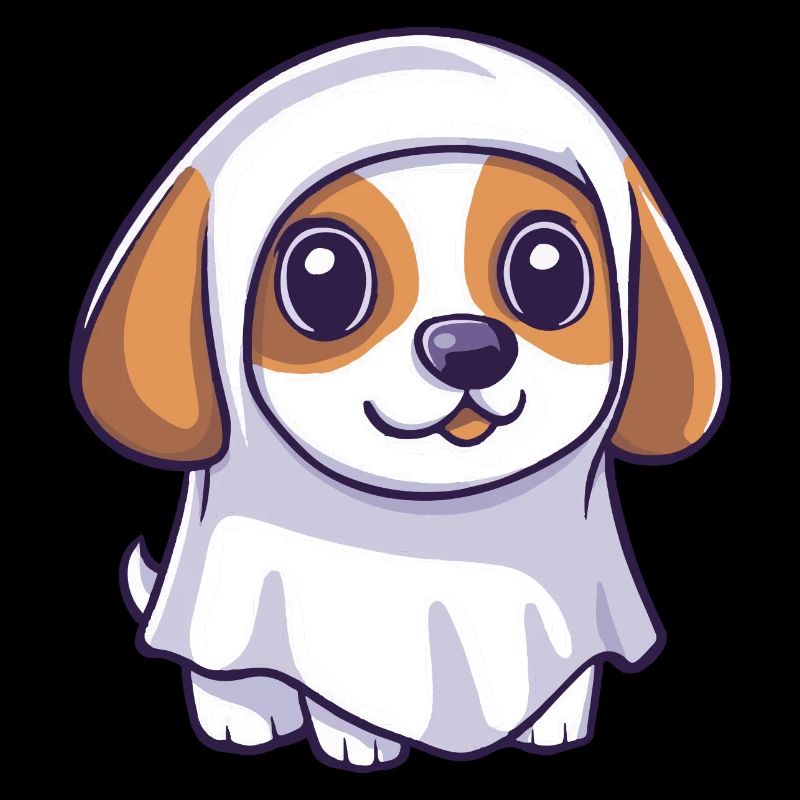 Beagle Hund Halloween Comic Geist