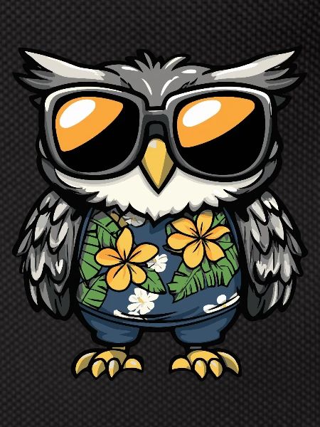 Owl Comic Funny Summer