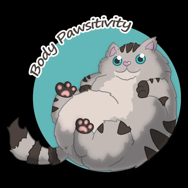 Body Pawsitivity Cat blue