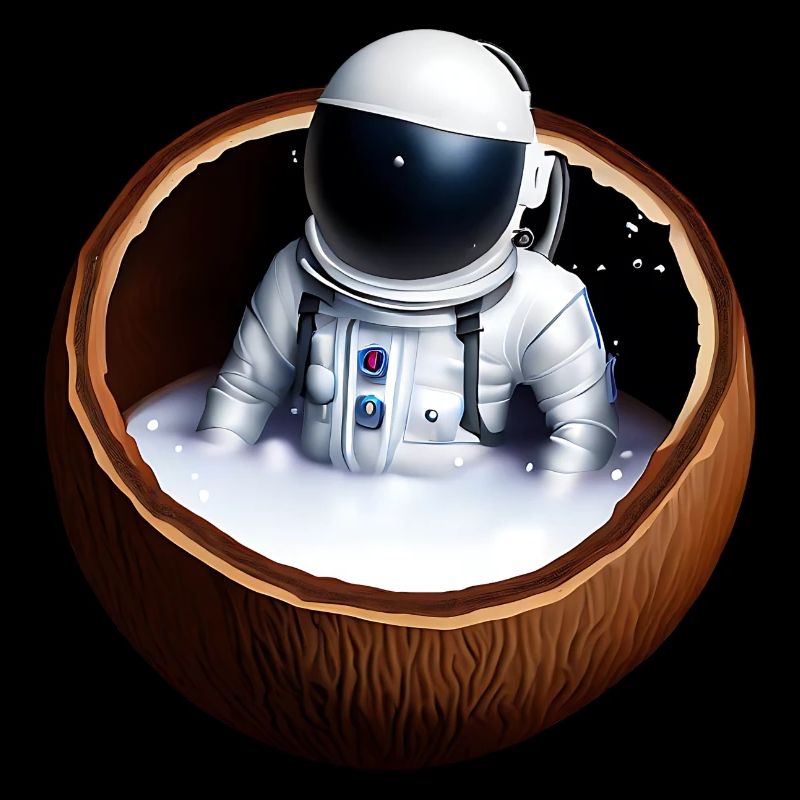 Astronaute dans une noix de