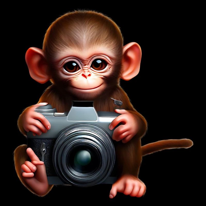 Little Monkey with Camera - Photographer Monkey