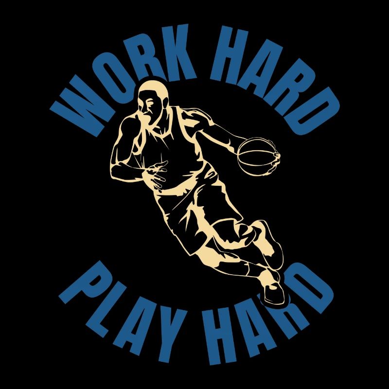 Playing basketball hard