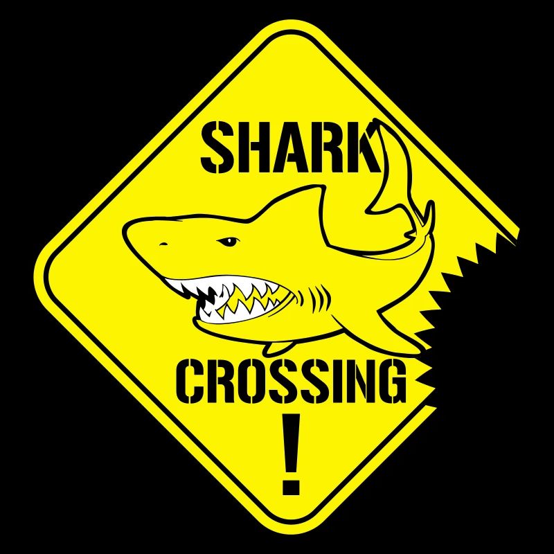 Shark Crossing Warnzeichen