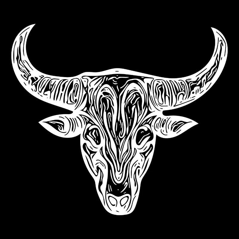 Bull Grill Logo Cattle Mythology Style