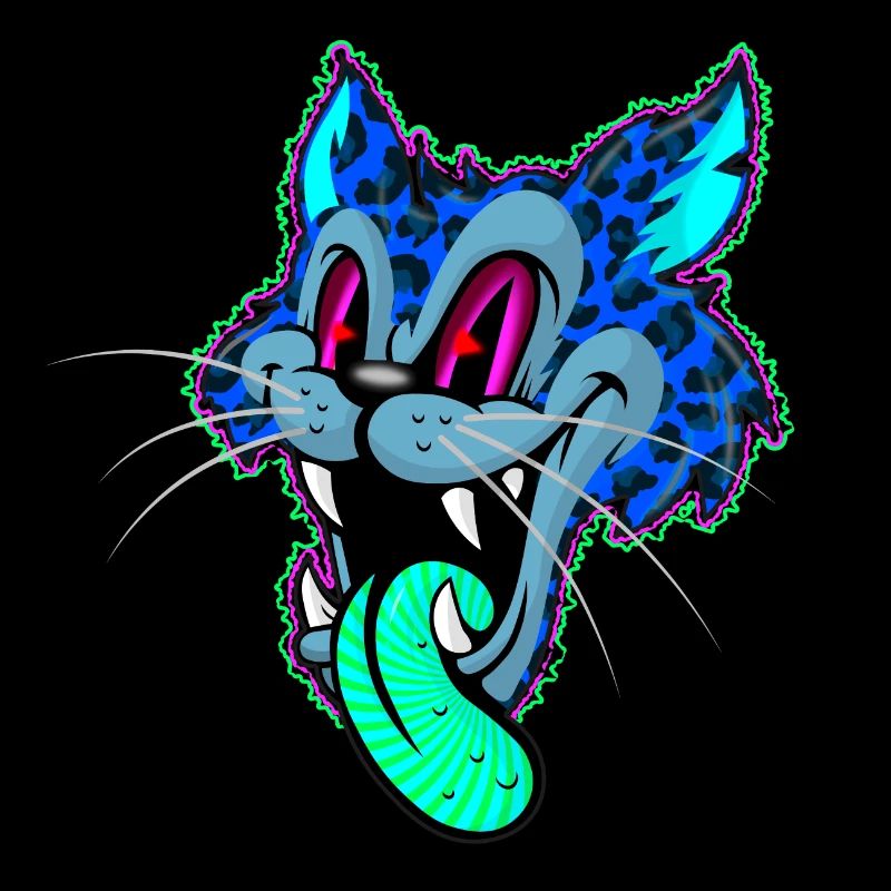 Leopard Comic Psychedelisch