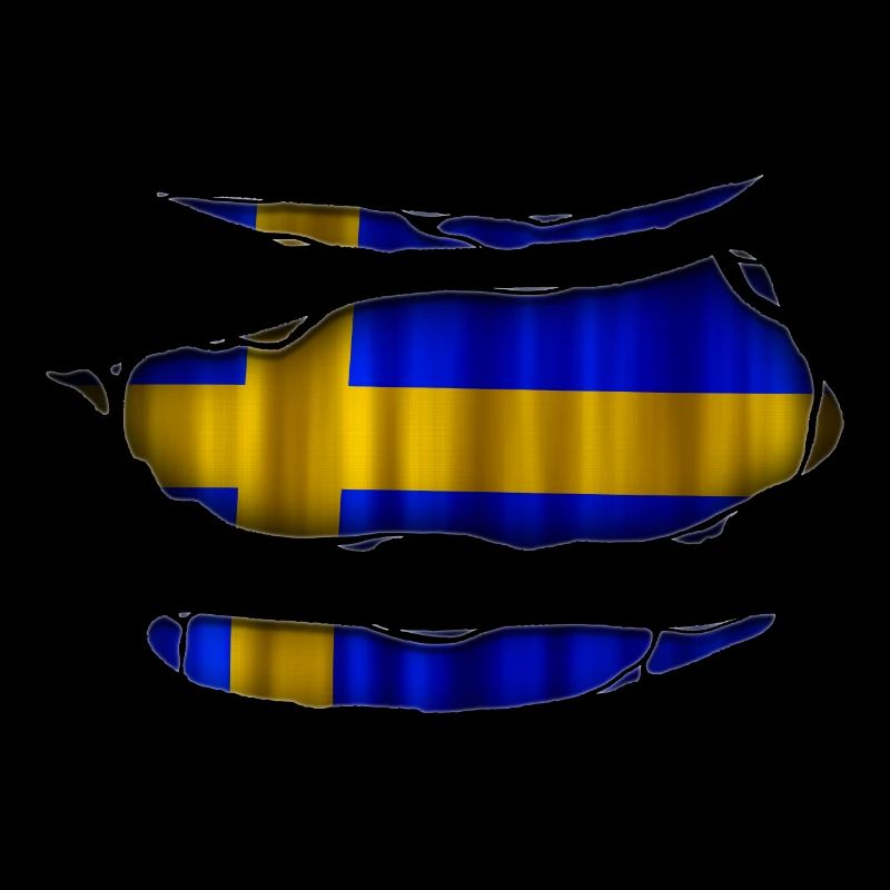 Suède Drapeau Ripped 017