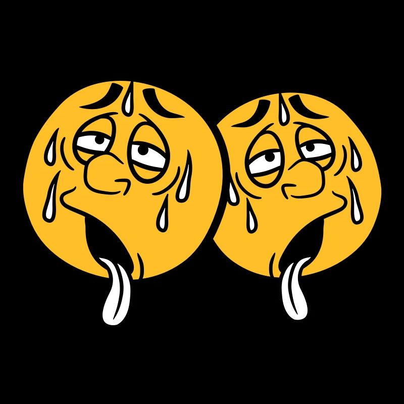 2 amis équipe couple visage dessin animé cercle de dessin animé ru