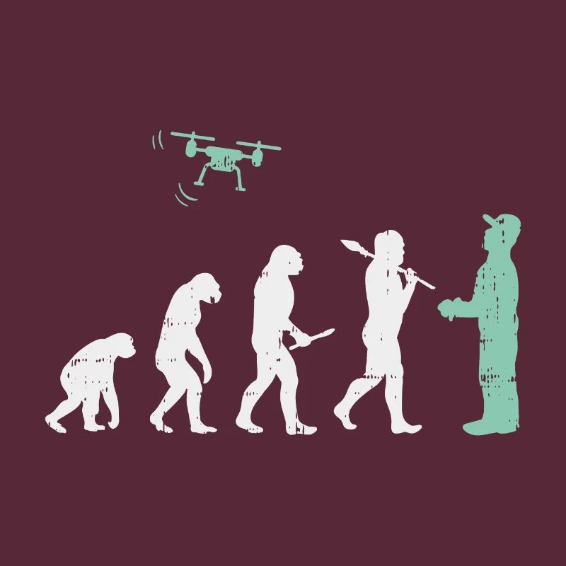 Evolution Drone T-Shirt I Model Making I Gift
