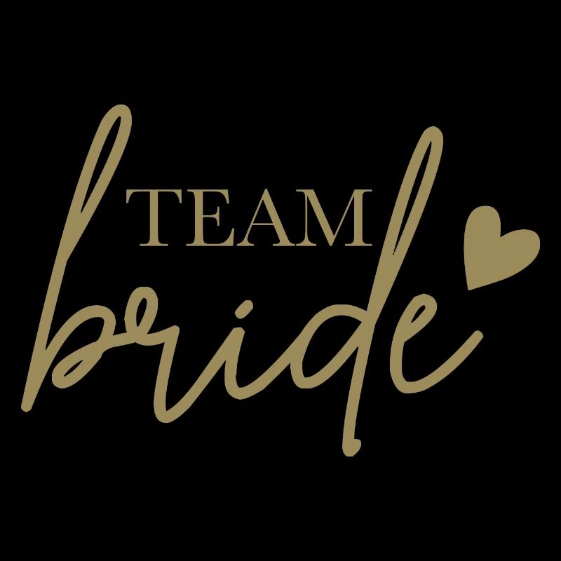 Team bride with hearts