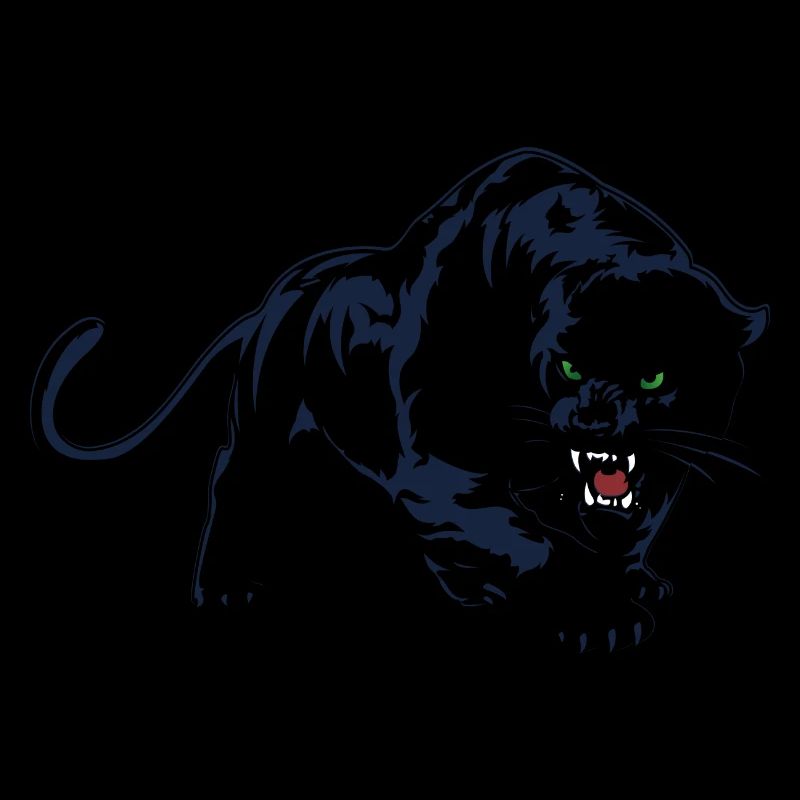 Schwarzer Panther oder Jaguar Wildkatze