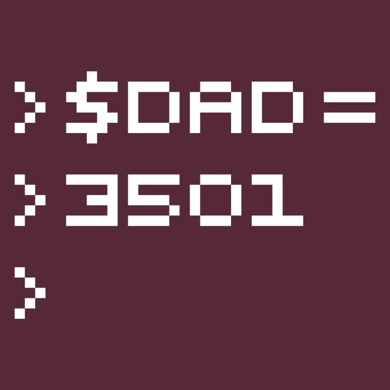 DAD 8-Bit Code Nerd Pixel Terminal Retro