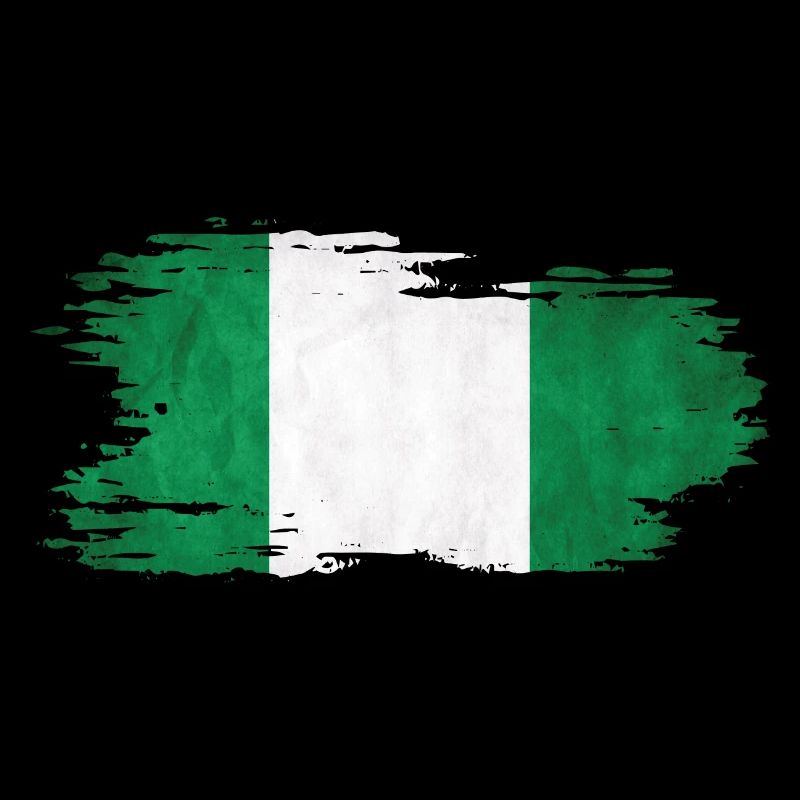 Nigeria - National Flag, Brush Effect