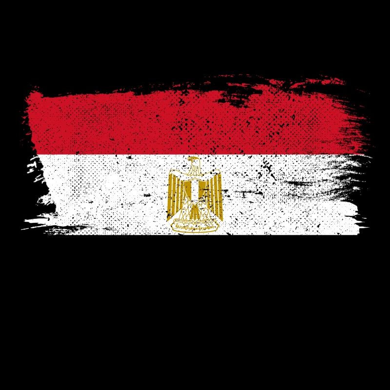 Drapeau de l’Égypte Drapeau de la paix Vintage