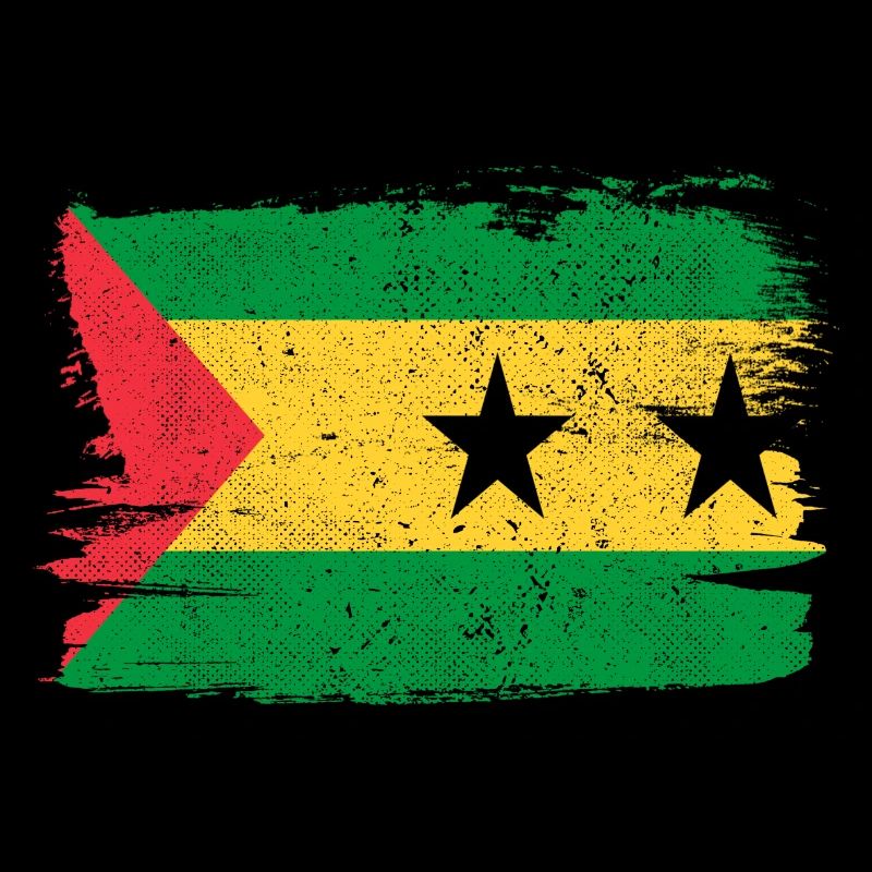 Sao Tomé-et-Príncipe Drapeau Drapeau Paix Vintage