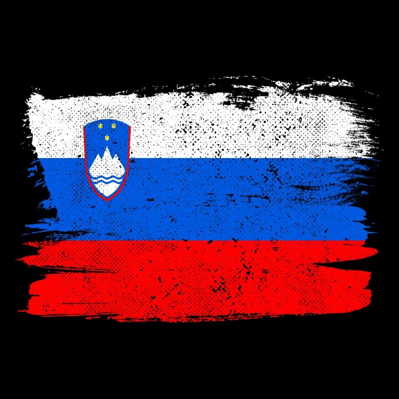 Drapeau de la Slovénie Drapeau de la paix Vintage
