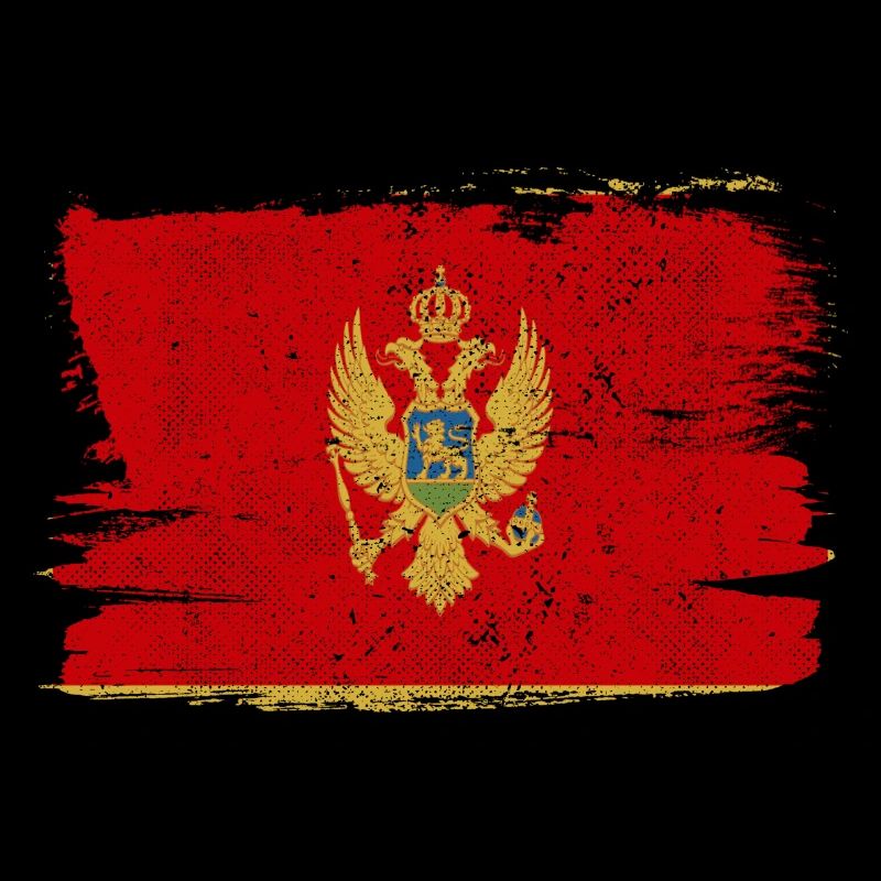 Drapeau du Monténégro drapeau paix Vintage