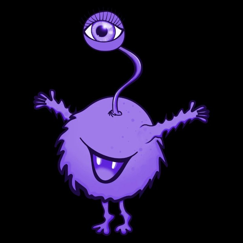 Monstre pourpre avec un oeil