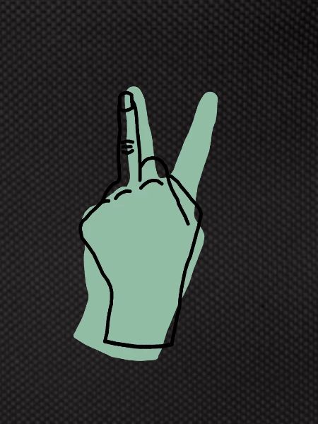 peace hand green