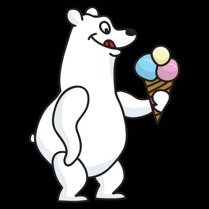 Eisbär Eiskrem Eiscreme Kugeleis Winter