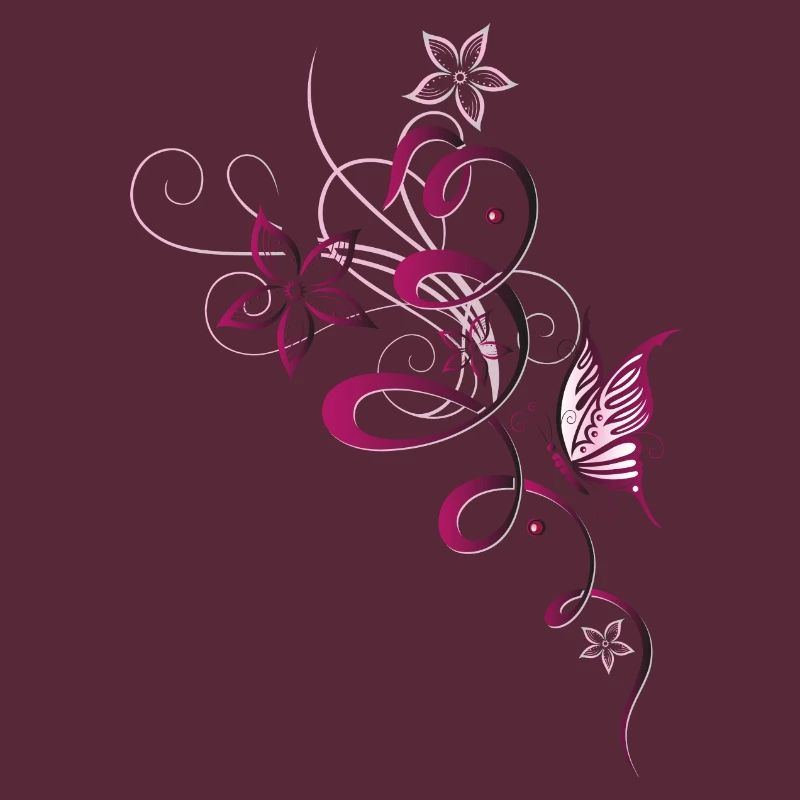 Spring flowers butterfly Spring cherry red