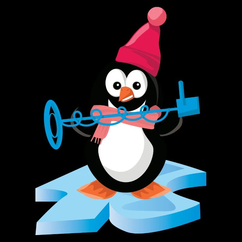 Pingouin en train de sonner avec détecteur de métaux dans l’Arctique