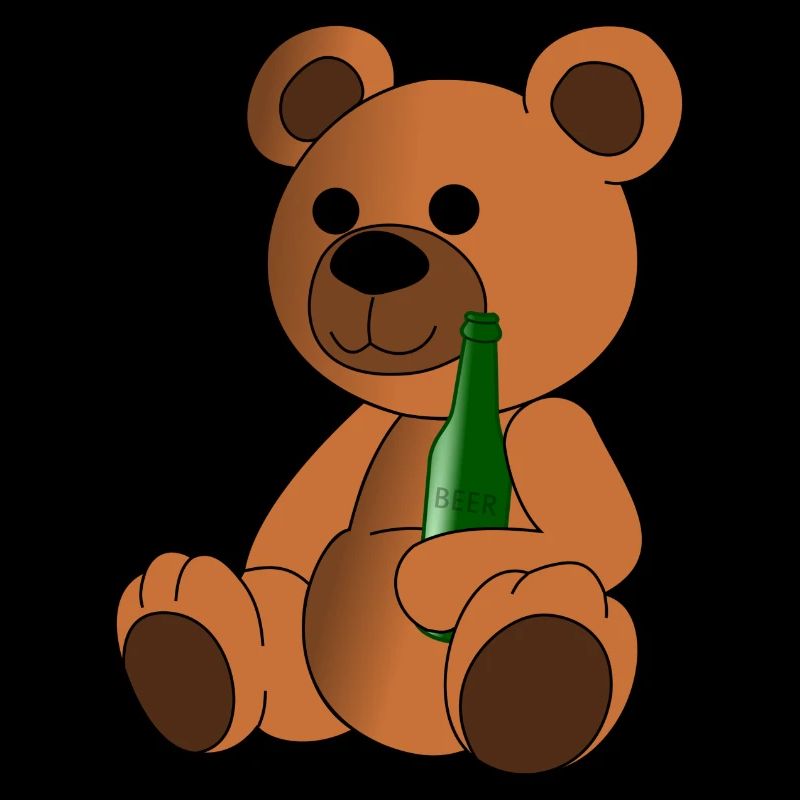 Teddy Bär mit Bierflasche