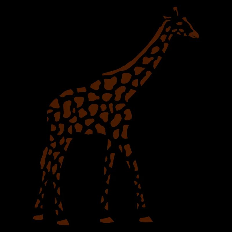Giraffe geht durch die afrikanische Savanne Design
