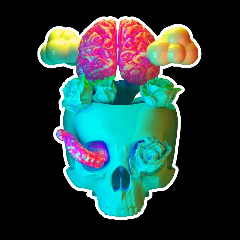 Blue skull
