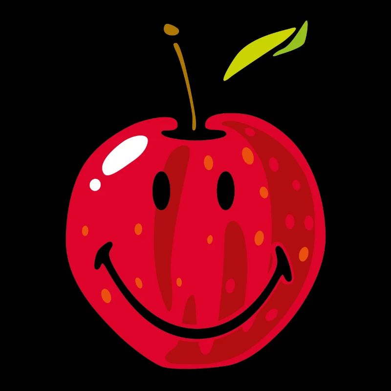 Smiley Red Apple