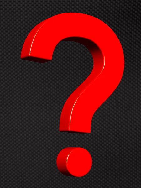 3D question mark red