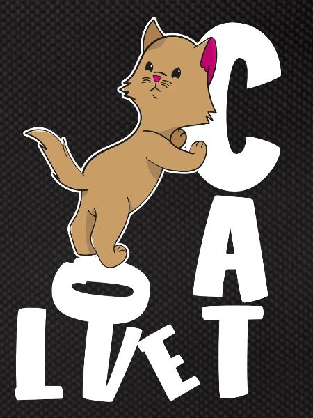 Chat mignon avec amour