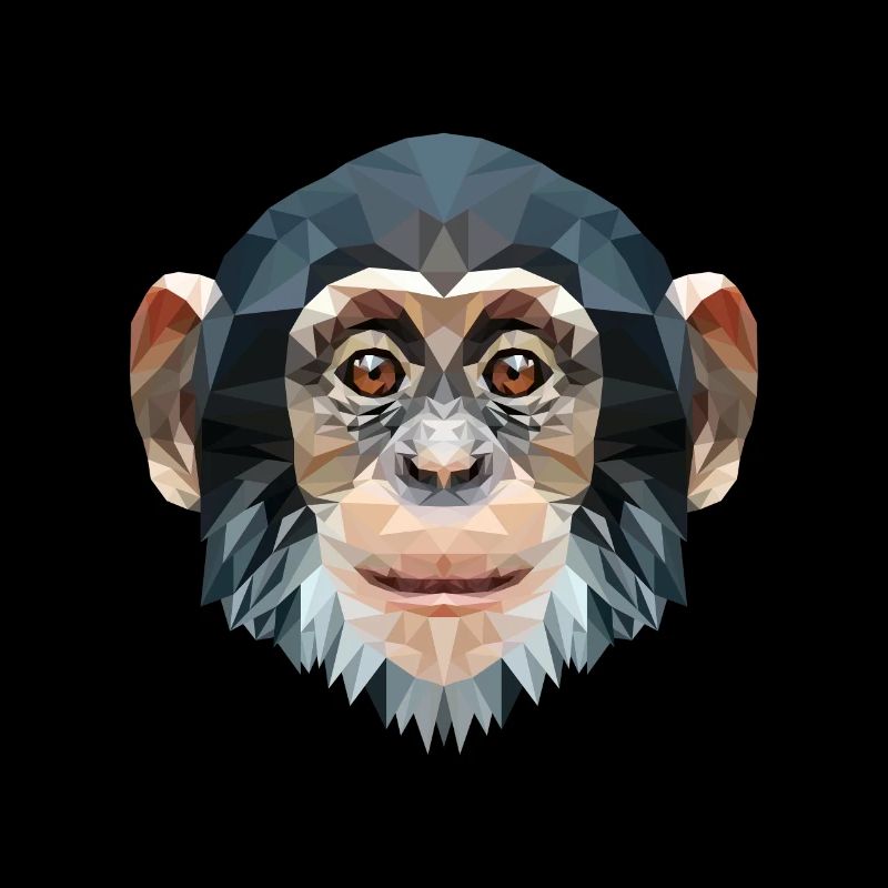 Polygone design singe chimpanzé