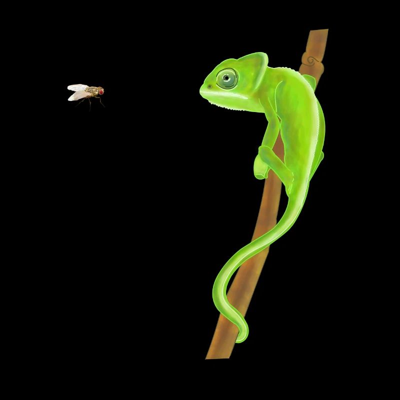 Chameleon and fly