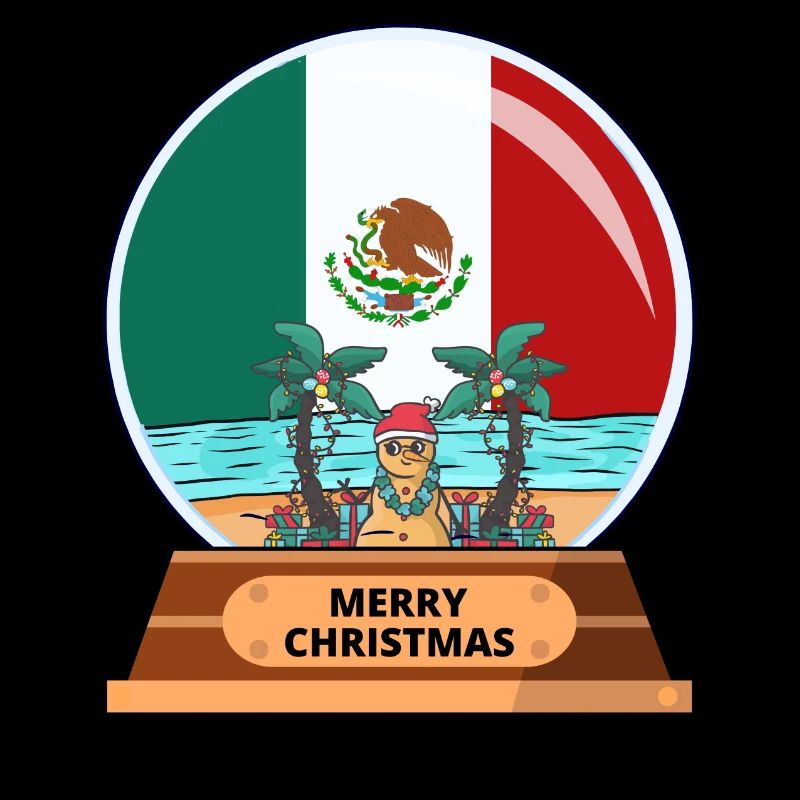 Mexique drapeau boule à neige accueil Noël