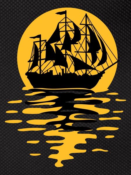 Sailing ship silhouette design
