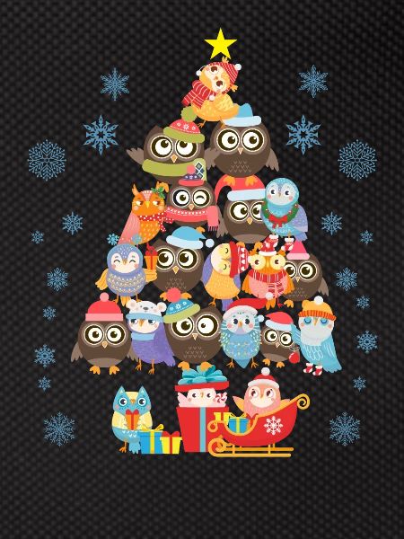 OWL CHRISTMAS TREE