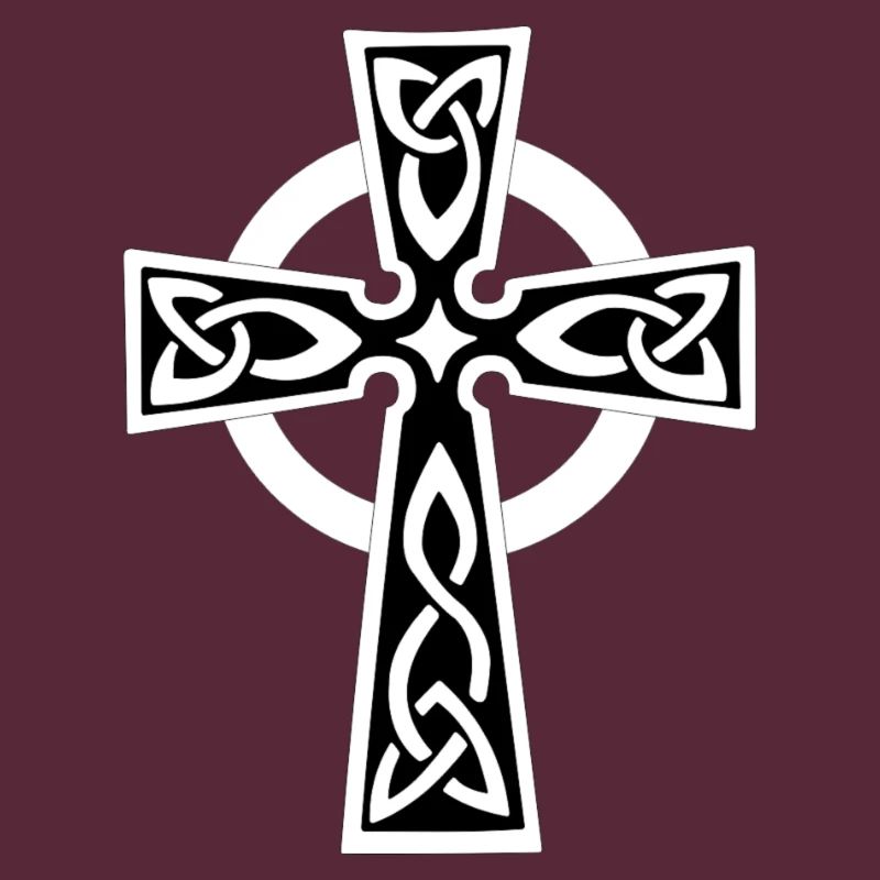 Keltisches oder Keltisches Kreuz weiß
