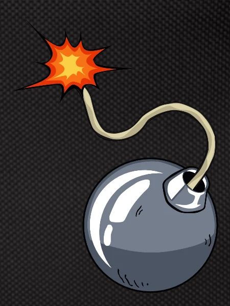 bomb meche drawing flame