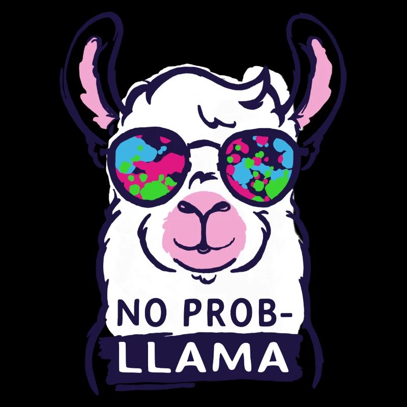 no probllama - cooler no problem llama lama saying
