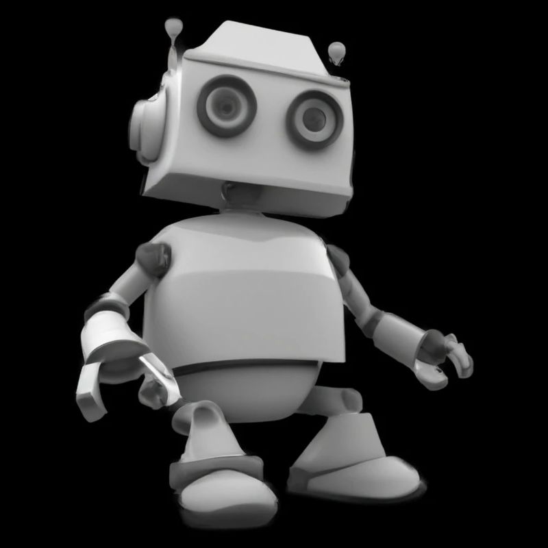 Drôle de robot blanc en 3D
