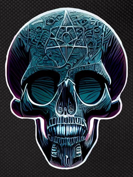 blue skull