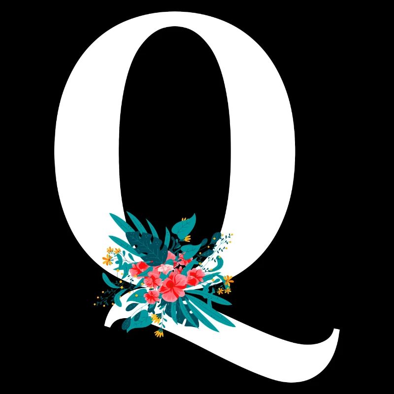 Buchstabe Q geblüht