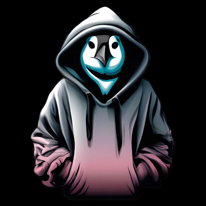 Pingouin hacker avec pull