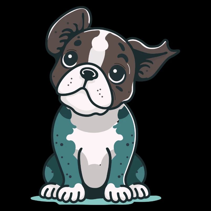 Illustration de pitbull mignon