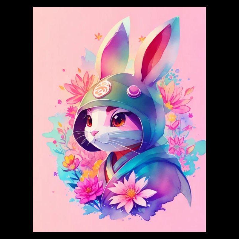 Lapin dans le style numérique