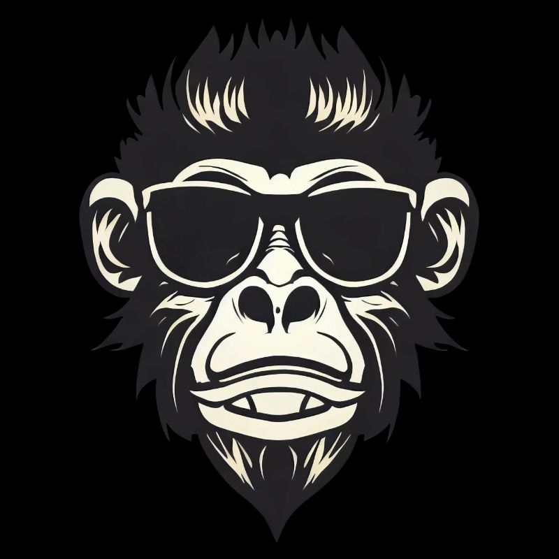Cool monkey avec des lunettes de soleil - Rock and Roll
