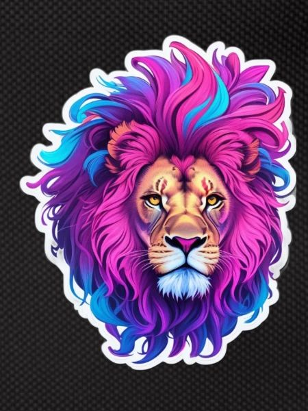 colourful lion