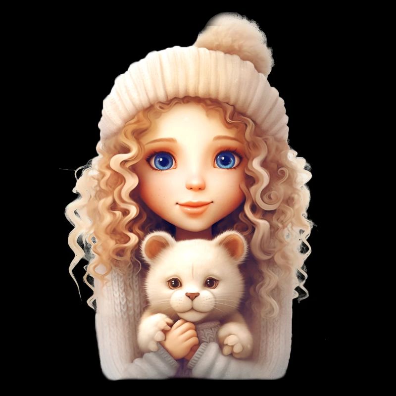 Mädchen mit Katze