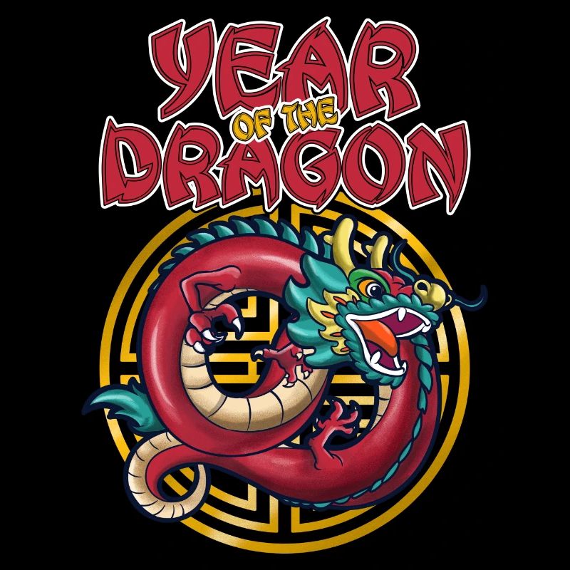 Chinesisches Neujahr Drache China Asian I Geschenk